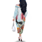 Willie wagtail Australia Family Matching Off The Shoulder Long Sleeve Dress and Hawaiian Shirt Banksia Bottlebrushes Watercolor Stylized - Aussie Hoodie