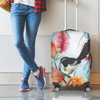 Willie wagtail Australia Luggage Cover Banksia Bottlebrushes Watercolor Stylized - Aussie Hoodie