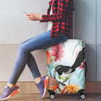 Willie wagtail Australia Luggage Cover Banksia Bottlebrushes Watercolor Stylized - Aussie Hoodie