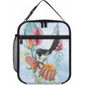Willie wagtail Australia Lunch Bag Banksia Bottlebrushes Watercolor Stylized