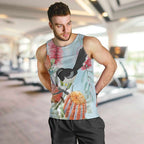 Willie wagtail Australia Men Tank Top Banksia Bottlebrushes Watercolor Stylized - Aussie Hoodie