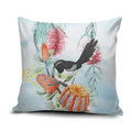 Willie wagtail Australia Pillow Cover Banksia Bottlebrushes Watercolor Stylized - Aussie Hoodie