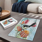 Willie wagtail Australia Puzzle Banksia Bottlebrushes Watercolor Stylized - Aussie Hoodie