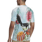 Willie wagtail Australia Rugby Jersey Banksia Bottlebrushes Watercolor Stylized - Aussie Hoodie