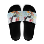 Willie wagtail Australia Slide Sandals Banksia Bottlebrushes Watercolor Stylized - Aussie Hoodie