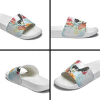 Willie wagtail Australia Slide Sandals Banksia Bottlebrushes Watercolor Stylized - Aussie Hoodie