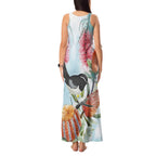 Willie wagtail Australia Tank Maxi Dress Banksia Bottlebrushes Watercolor Stylized - Aussie Hoodie