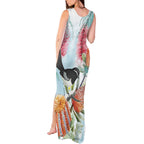 Willie wagtail Australia Tank Maxi Dress Banksia Bottlebrushes Watercolor Stylized - Aussie Hoodie