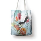 Willie wagtail Australia Tote Bag Banksia Bottlebrushes Watercolor Stylized - Aussie Hoodie