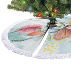 Willie wagtail Australia Tree Skirt Banksia Bottlebrushes Watercolor Stylized - Aussie Hoodie