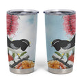 Willie wagtail Australia Tumbler Cup Banksia Bottlebrushes Watercolor Stylized - Aussie Hoodie