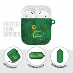 Australia Cocos Keeling Islands AirPods Case Southern Cross Palm Tree Pattern - Aussie Hoodie