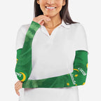 Australia Cocos Keeling Islands Arm Sleeves Southern Cross Palm Tree Pattern - Aussie Hoodie