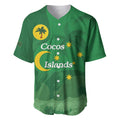 Australia Cocos Keeling Islands Baseball Jersey Southern Cross Palm Tree Pattern - Aussie Hoodie