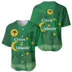 Australia Cocos Keeling Islands Baseball Jersey Southern Cross Palm Tree Pattern - Aussie Hoodie