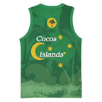 Australia Cocos Keeling Islands Basketball Jersey Southern Cross Palm Tree Pattern - Aussie Hoodie