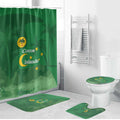 Australia Cocos Keeling Islands Bathroom Set Southern Cross Palm Tree Pattern - Aussie Hoodie