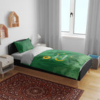 Australia Cocos Keeling Islands Bedding Set Southern Cross Palm Tree Pattern - Aussie Hoodie