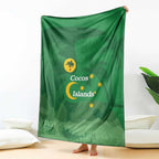 Australia Cocos Keeling Islands Blanket Southern Cross Palm Tree Pattern - Aussie Hoodie