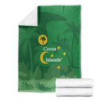 Australia Cocos Keeling Islands Blanket Southern Cross Palm Tree Pattern - Aussie Hoodie