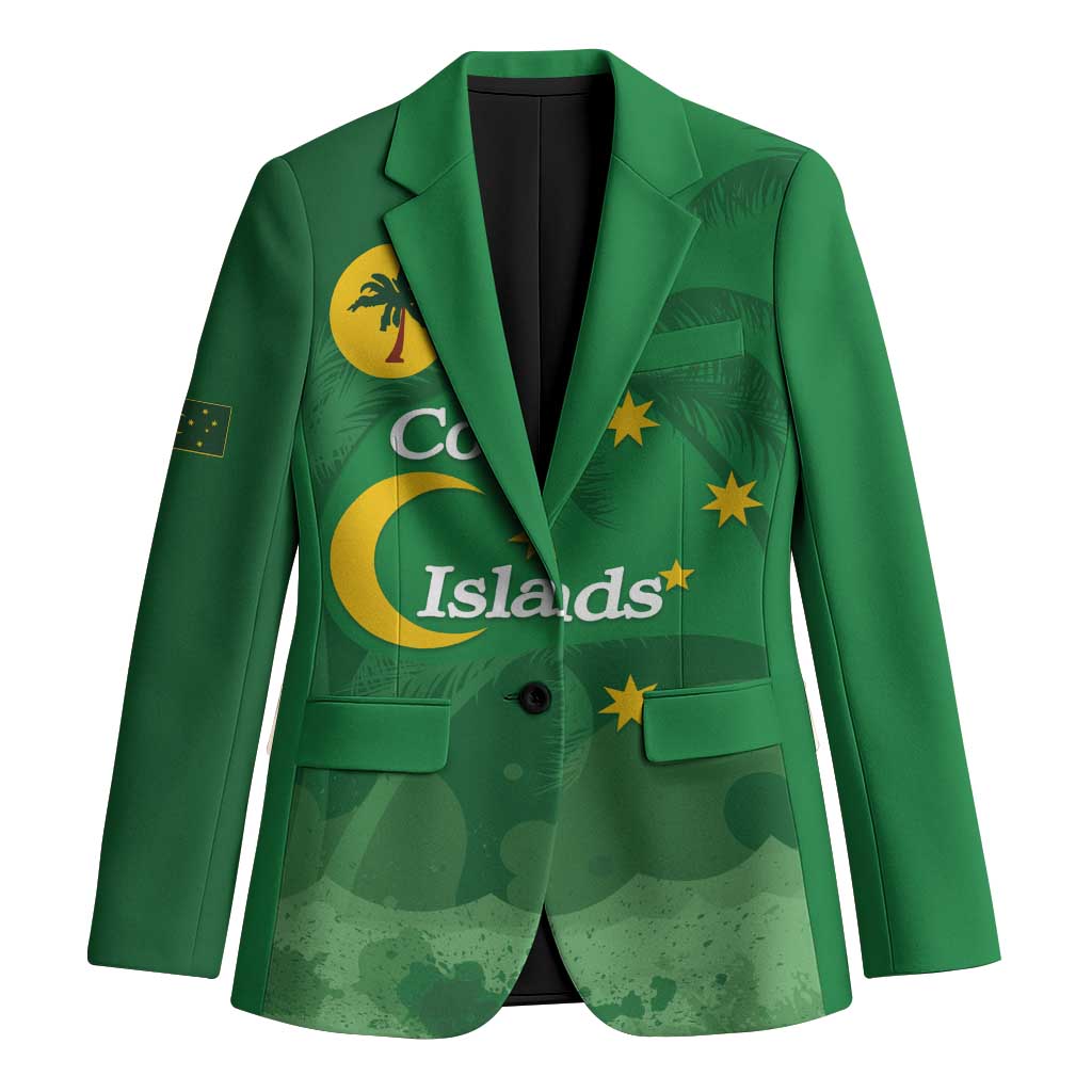 Australia Cocos Keeling Islands Blazer Southern Cross Palm Tree Pattern - Aussie Hoodie