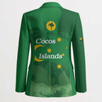 Australia Cocos Keeling Islands Blazer Southern Cross Palm Tree Pattern - Aussie Hoodie
