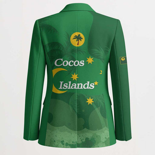 Australia Cocos Keeling Islands Blazer Southern Cross Palm Tree Pattern - Aussie Hoodie