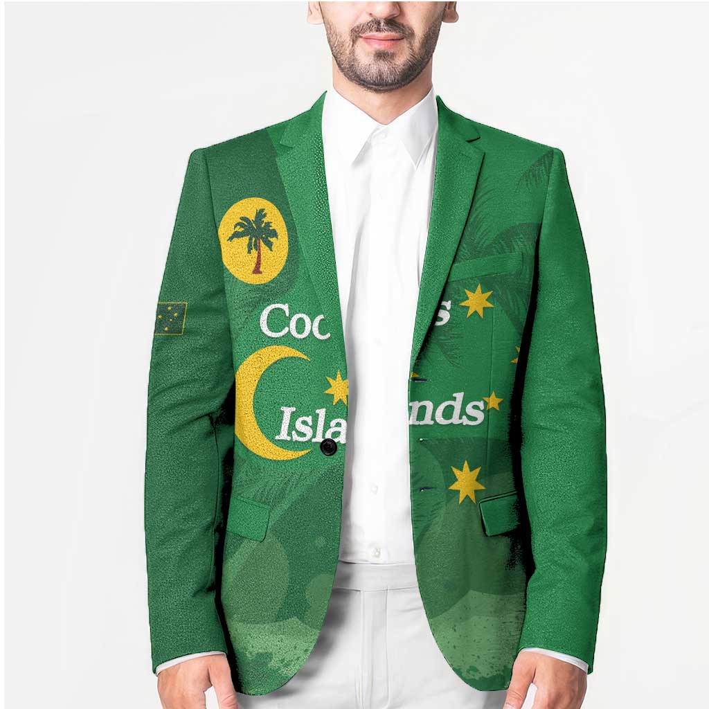 Australia Cocos Keeling Islands Blazer Southern Cross Palm Tree Pattern - Aussie Hoodie