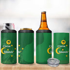 Australia Cocos Keeling Islands 4 in 1 Can Cooler Tumbler Southern Cross Palm Tree Pattern - Aussie Hoodie