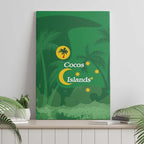 Australia Cocos Keeling Islands Canvas Wall Art Southern Cross Palm Tree Pattern - Aussie Hoodie