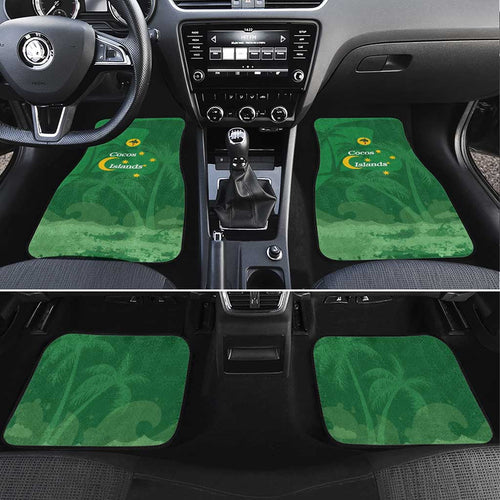 Australia Cocos Keeling Islands Car Mats Southern Cross Palm Tree Pattern - Aussie Hoodie