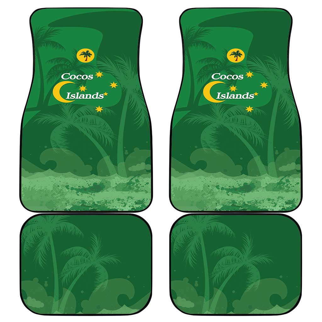 Australia Cocos Keeling Islands Car Mats Southern Cross Palm Tree Pattern - Aussie Hoodie