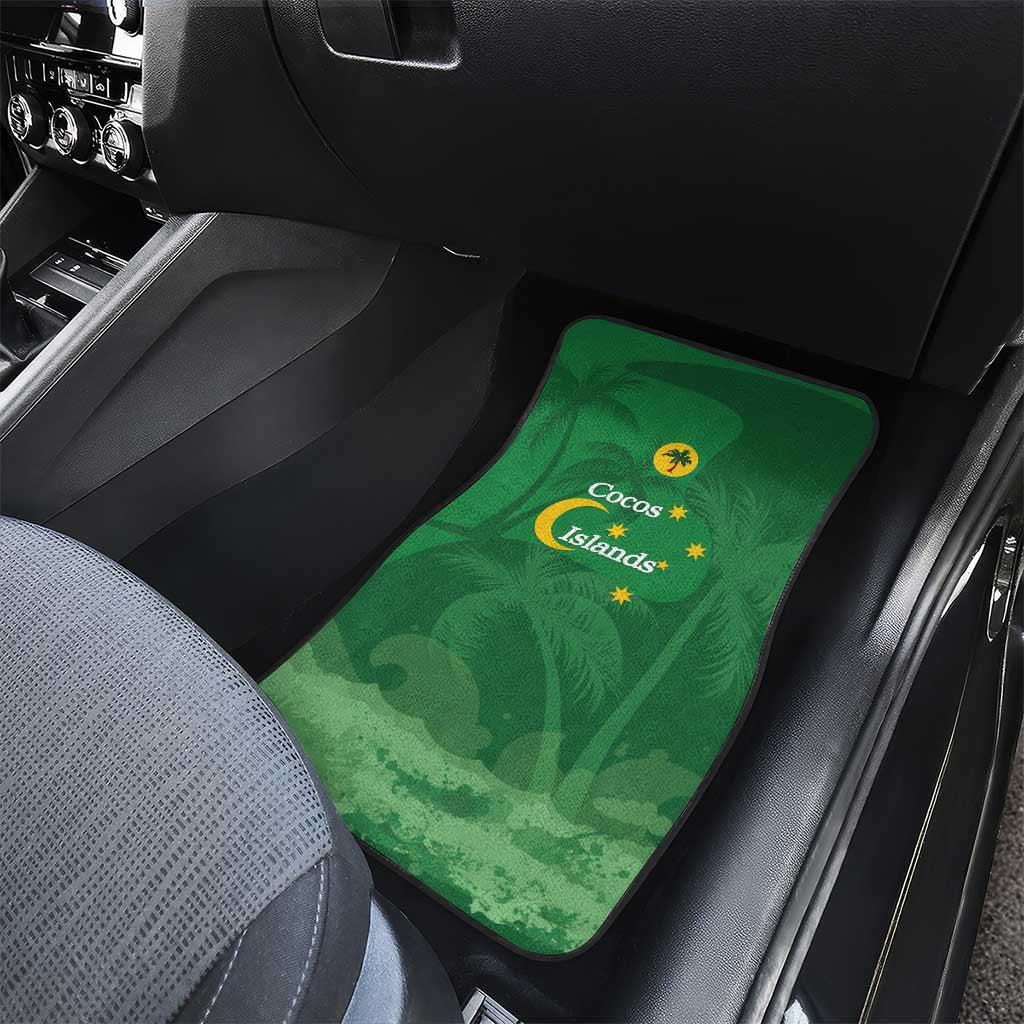 Australia Cocos Keeling Islands Car Mats Southern Cross Palm Tree Pattern - Aussie Hoodie