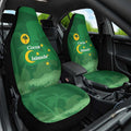 Australia Cocos Keeling Islands Car Seat Cover Southern Cross Palm Tree Pattern - Aussie Hoodie