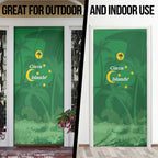 Australia Cocos Keeling Islands Door Cover Southern Cross Palm Tree Pattern - Aussie Hoodie