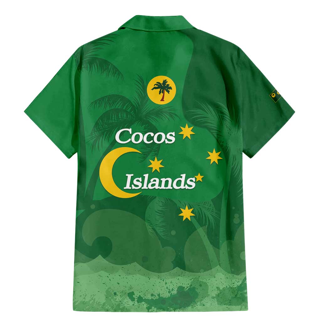 Australia Cocos Keeling Islands Family Matching Mermaid Dress and Hawaiian Shirt Southern Cross Palm Tree Pattern - Aussie Hoodie