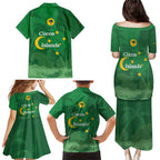 Australia Cocos Keeling Islands Family Matching Puletasi and Hawaiian Shirt Southern Cross Palm Tree Pattern - Aussie Hoodie