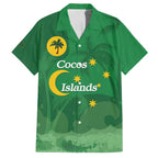 Australia Cocos Keeling Islands Family Matching Puletasi and Hawaiian Shirt Southern Cross Palm Tree Pattern - Aussie Hoodie
