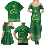 Australia Cocos Keeling Islands Family Matching Summer Maxi Dress and Hawaiian Shirt Southern Cross Palm Tree Pattern - Aussie Hoodie