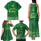 Australia Cocos Keeling Islands Family Matching Tank Maxi Dress and Hawaiian Shirt Southern Cross Palm Tree Pattern - Aussie Hoodie