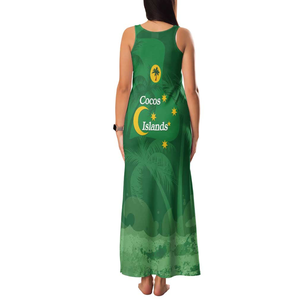 Australia Cocos Keeling Islands Family Matching Tank Maxi Dress and Hawaiian Shirt Southern Cross Palm Tree Pattern - Aussie Hoodie