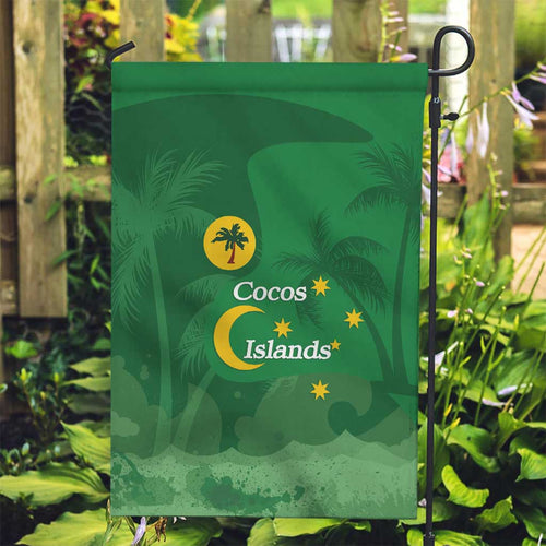 Australia Cocos Keeling Islands Garden Flag Southern Cross Palm Tree Pattern - Aussie Hoodie