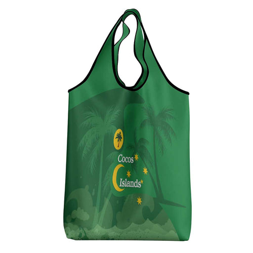 Australia Cocos Keeling Islands Grocery Bag Southern Cross Palm Tree Pattern - Aussie Hoodie