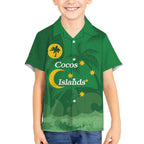 Australia Cocos Keeling Islands Hawaiian Shirt Southern Cross Palm Tree Pattern - Aussie Hoodie