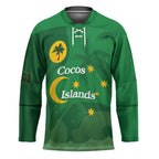 Australia Cocos Keeling Islands Hockey Jersey Southern Cross Palm Tree Pattern - Aussie Hoodie