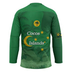 Australia Cocos Keeling Islands Hockey Jersey Southern Cross Palm Tree Pattern - Aussie Hoodie