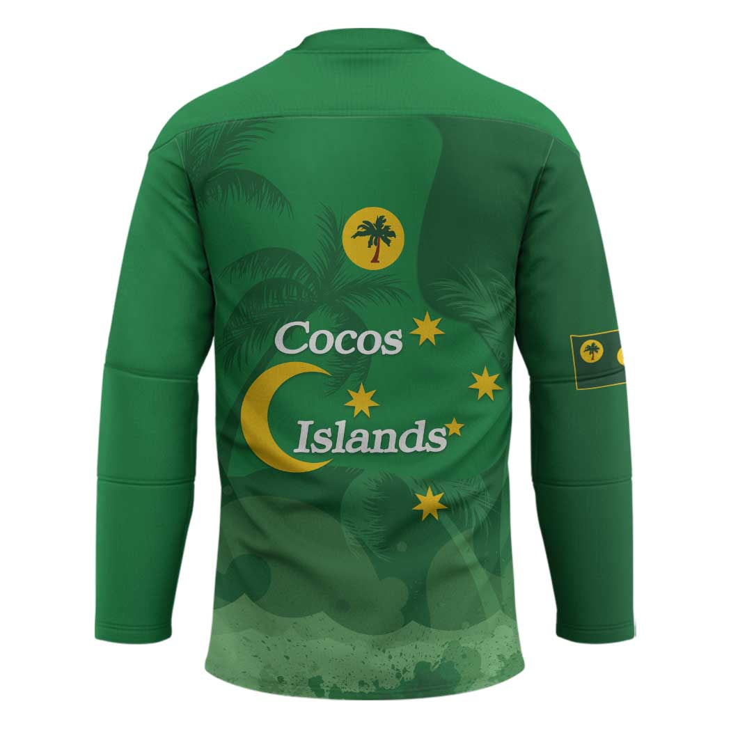Australia Cocos Keeling Islands Hockey Jersey Southern Cross Palm Tree Pattern - Aussie Hoodie