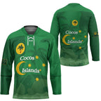 Australia Cocos Keeling Islands Hockey Jersey Southern Cross Palm Tree Pattern - Aussie Hoodie