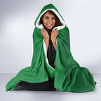 Australia Cocos Keeling Islands Hooded Blanket Southern Cross Palm Tree Pattern - Aussie Hoodie