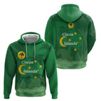 Australia Cocos Keeling Islands Hoodie Southern Cross Palm Tree Pattern - Aussie Hoodie